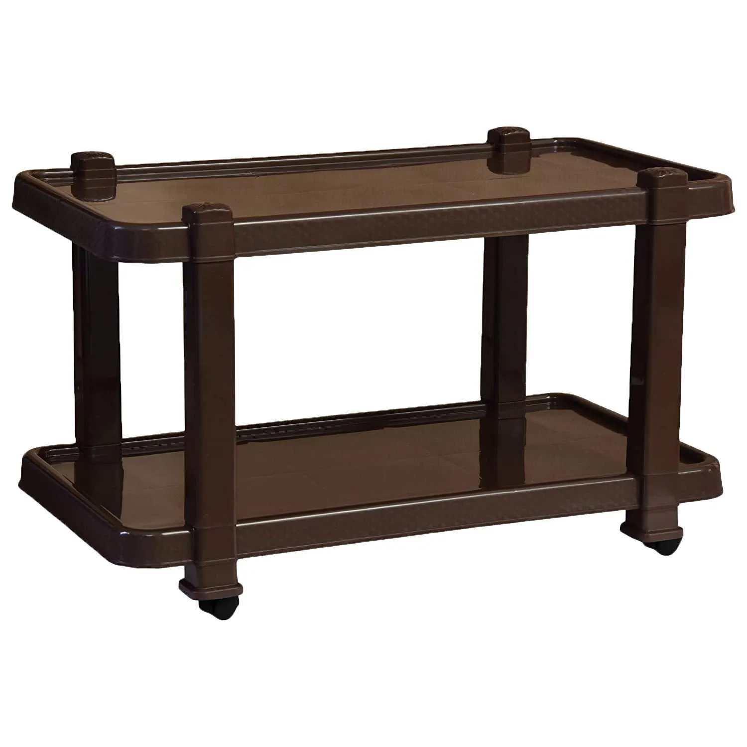 RW REST WELL Cafe Center Trolley Table (Brown)