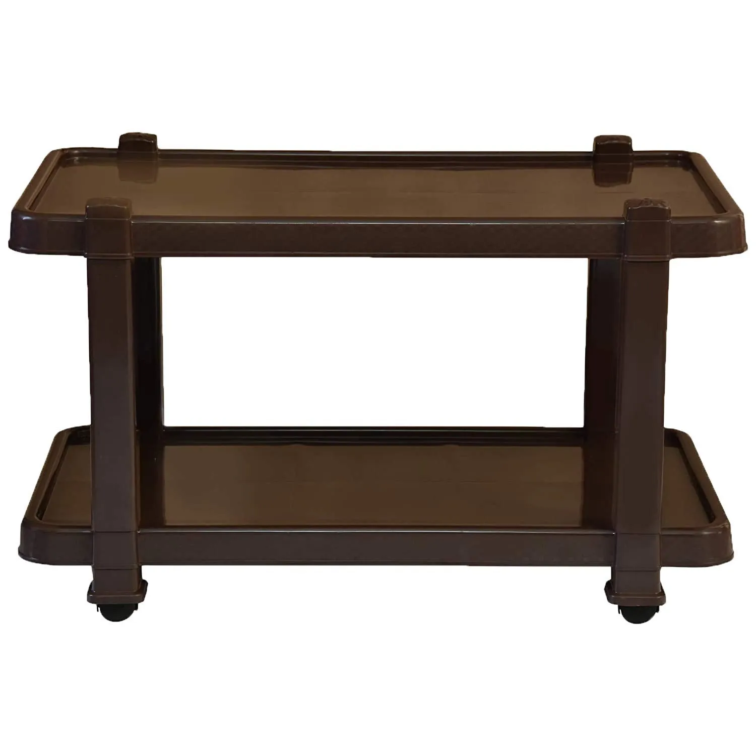 RW REST WELL Cafe Center Trolley Table (Brown)