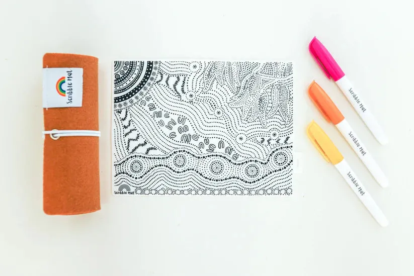 SCRIBBLE MAT - Mini - Passing Through Reusable Scribble Mat Tan