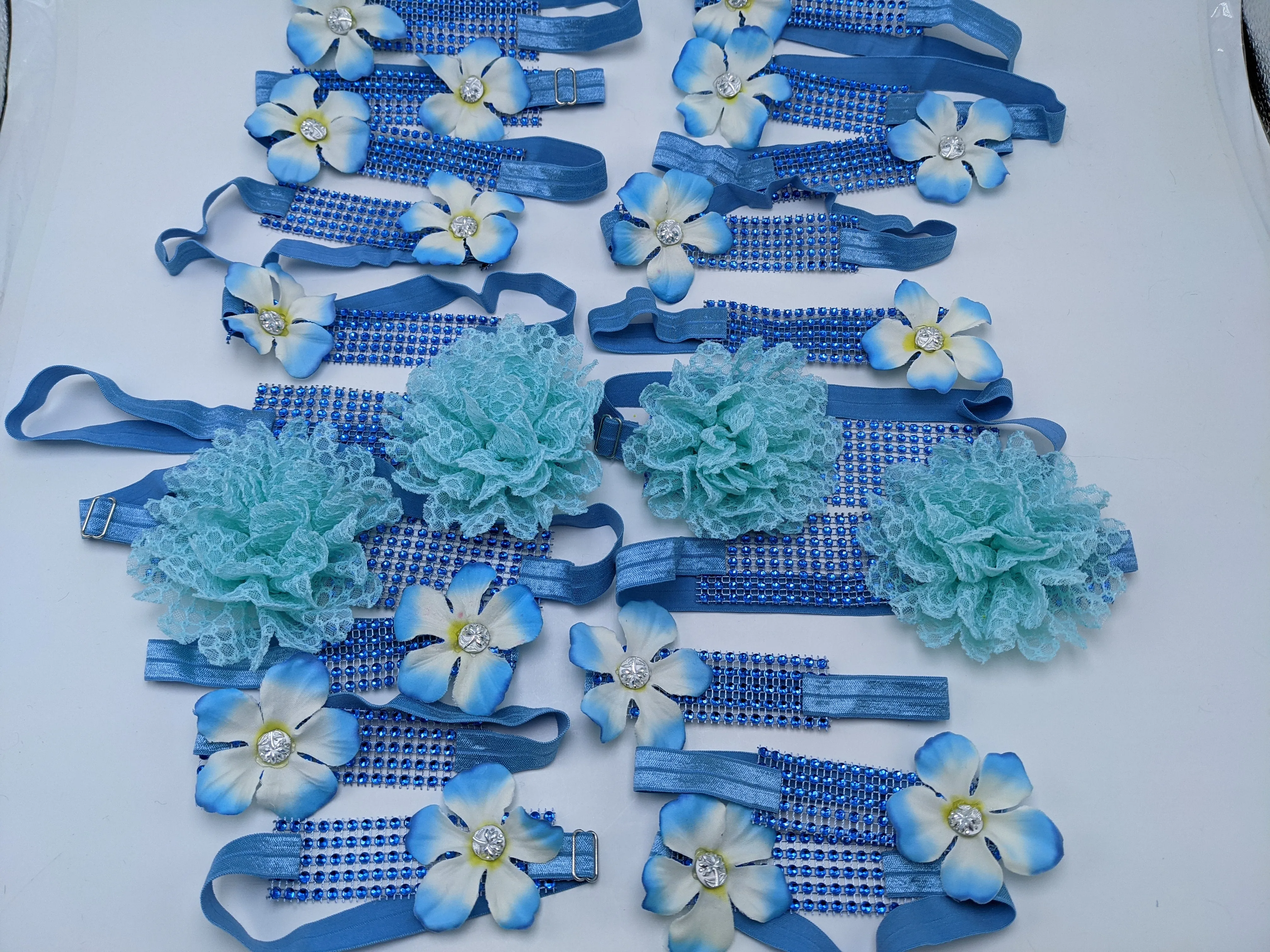 Sparkle Wrap Collars- Flower & Lace mix