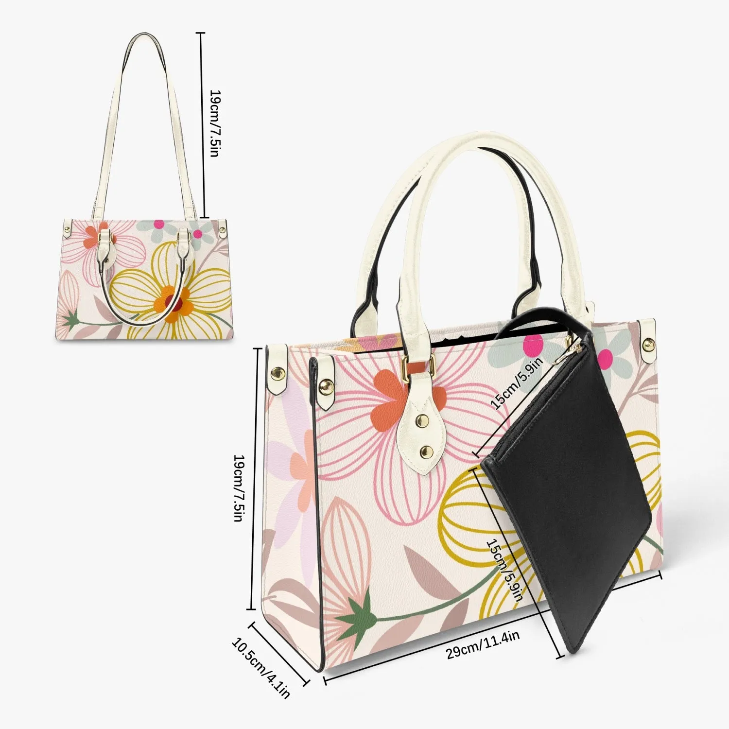 Summer time Tote Bag - Long Strap and Inner Bag