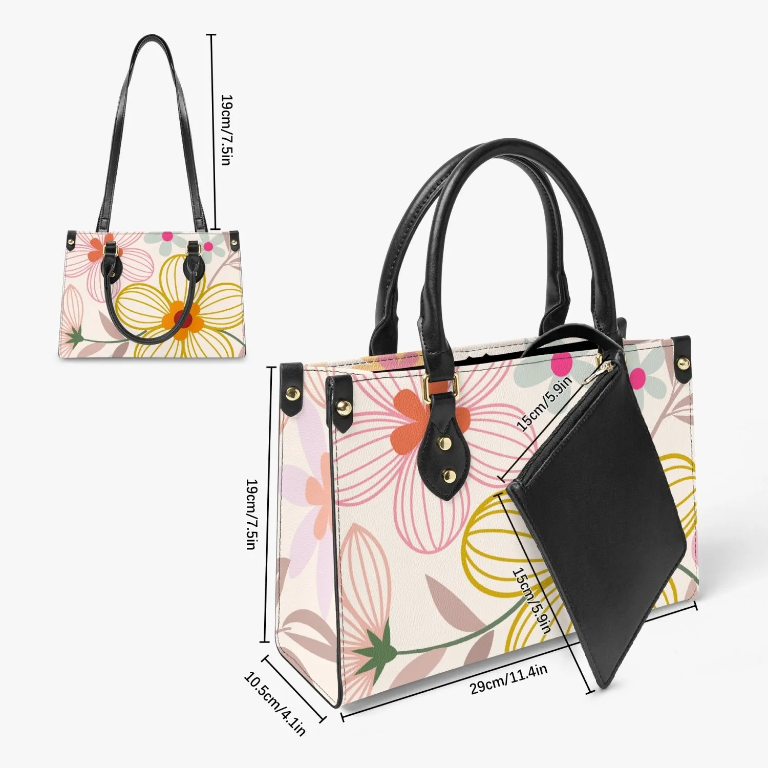Summer time Tote Bag - Long Strap and Inner Bag