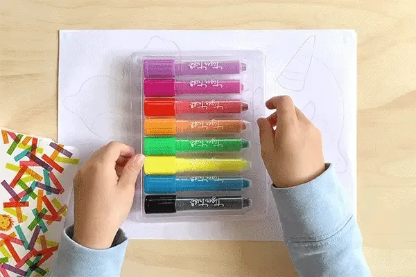 Tiger Tribe Set 8 Silk Crayons Markers  3Y