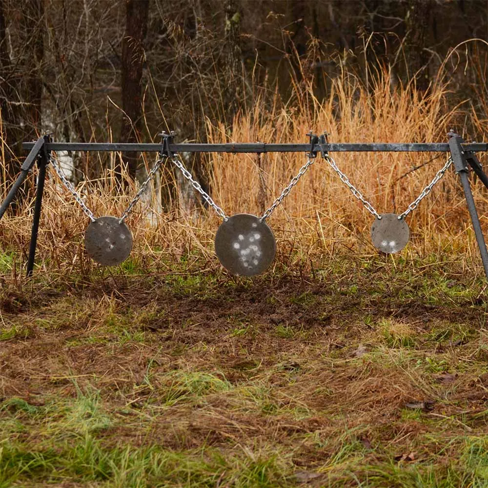 Triple Gong Steel Target Stand
