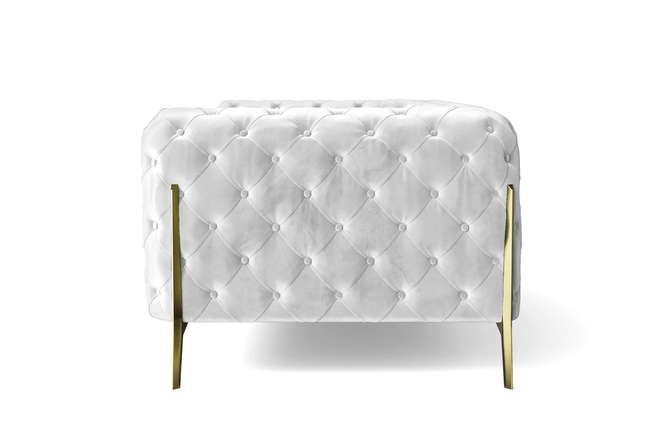 Vito 2 Seater Sofa White Velvet