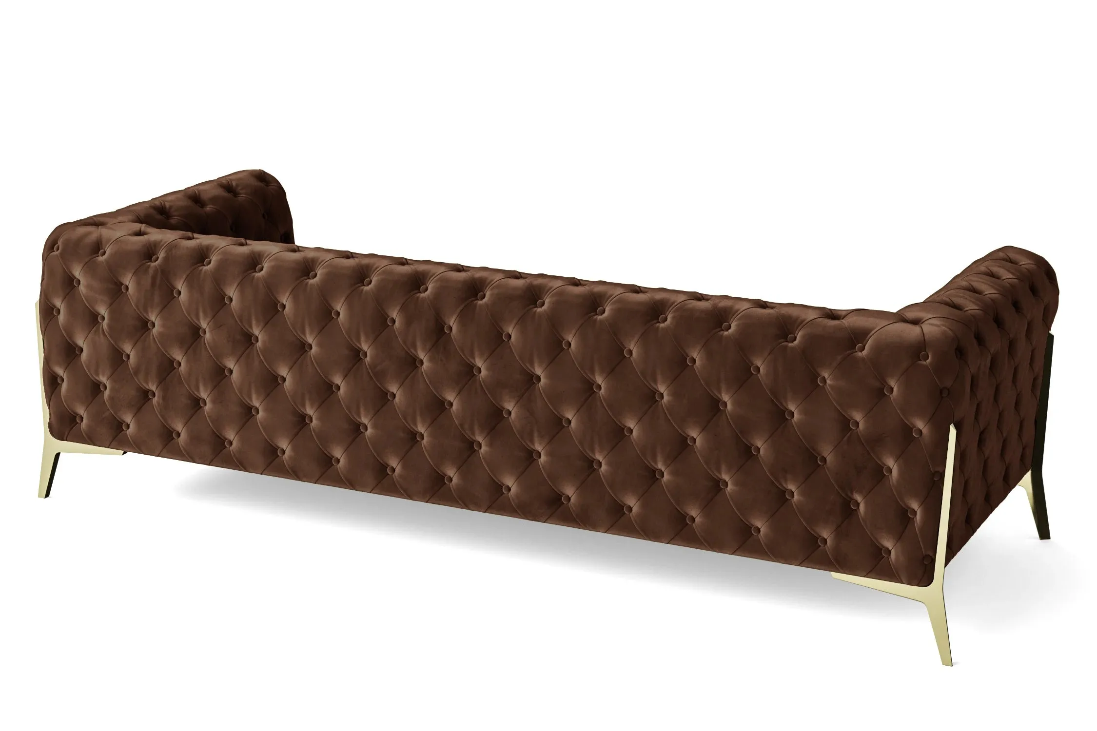 Vito 4 Seater Sofa Coffee Brown Velvet