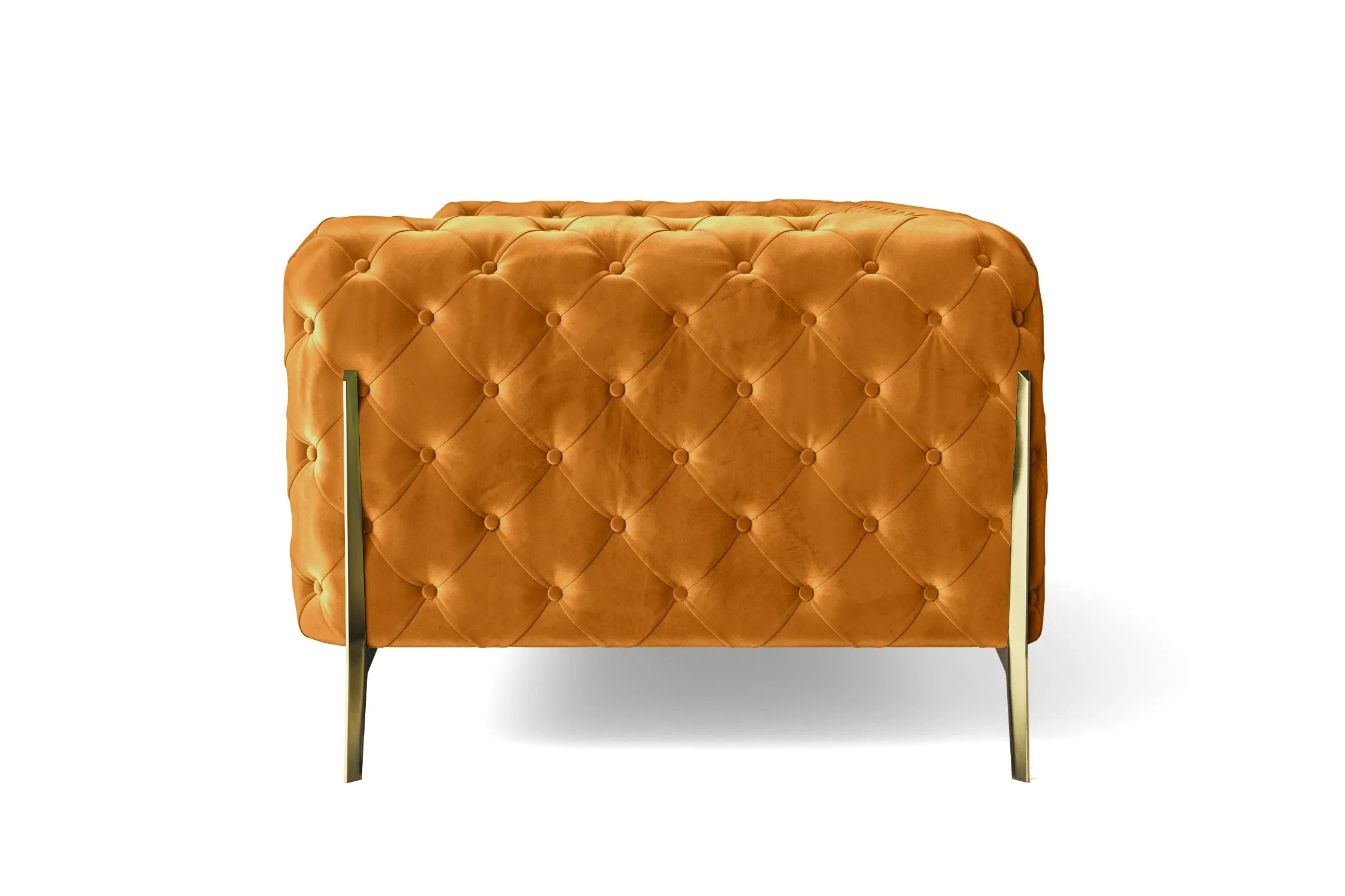 Vito 4 Seater Sofa Gold Velvet