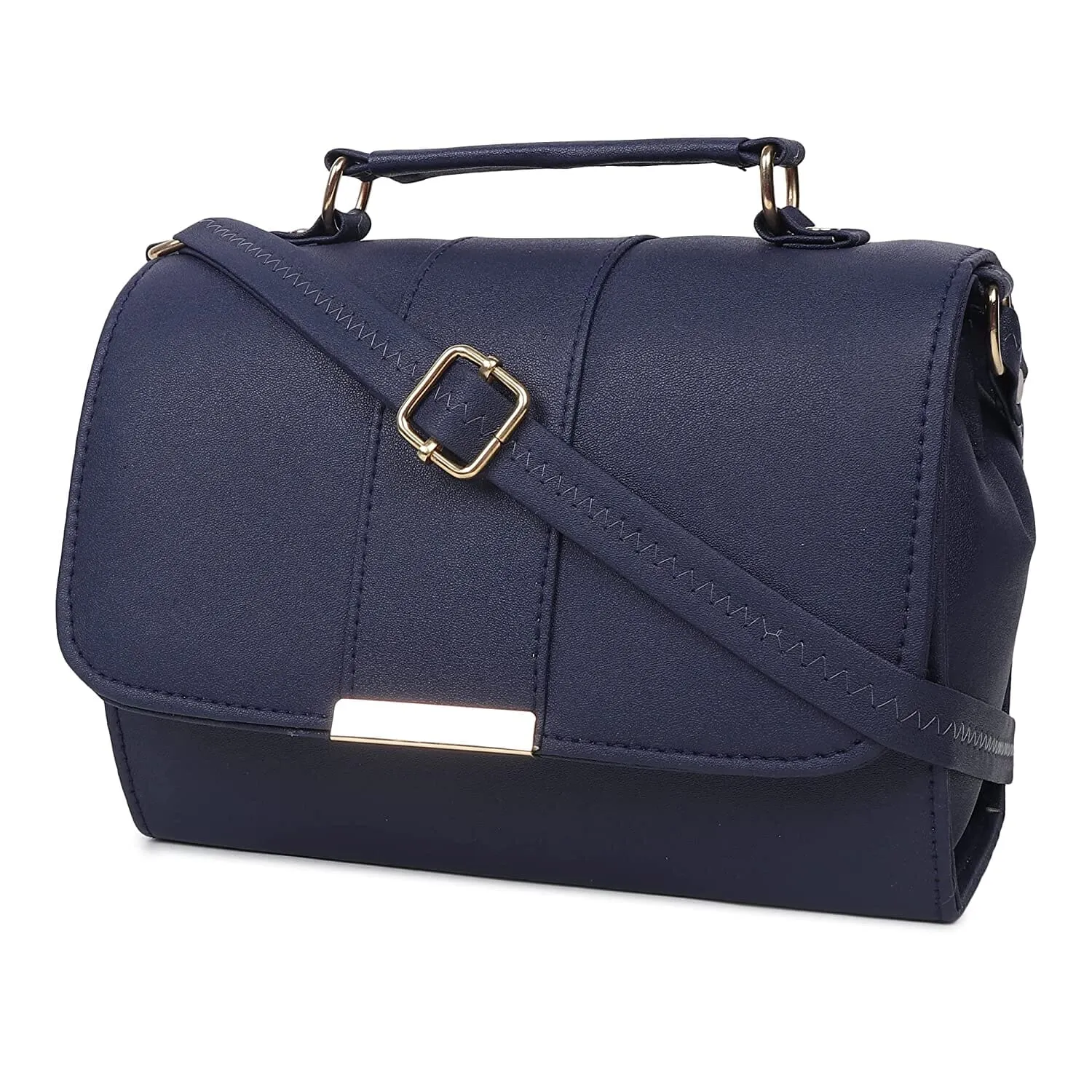zubstore Navy Blue Colour Crossbody Striped Sling Bag for Womens and girls